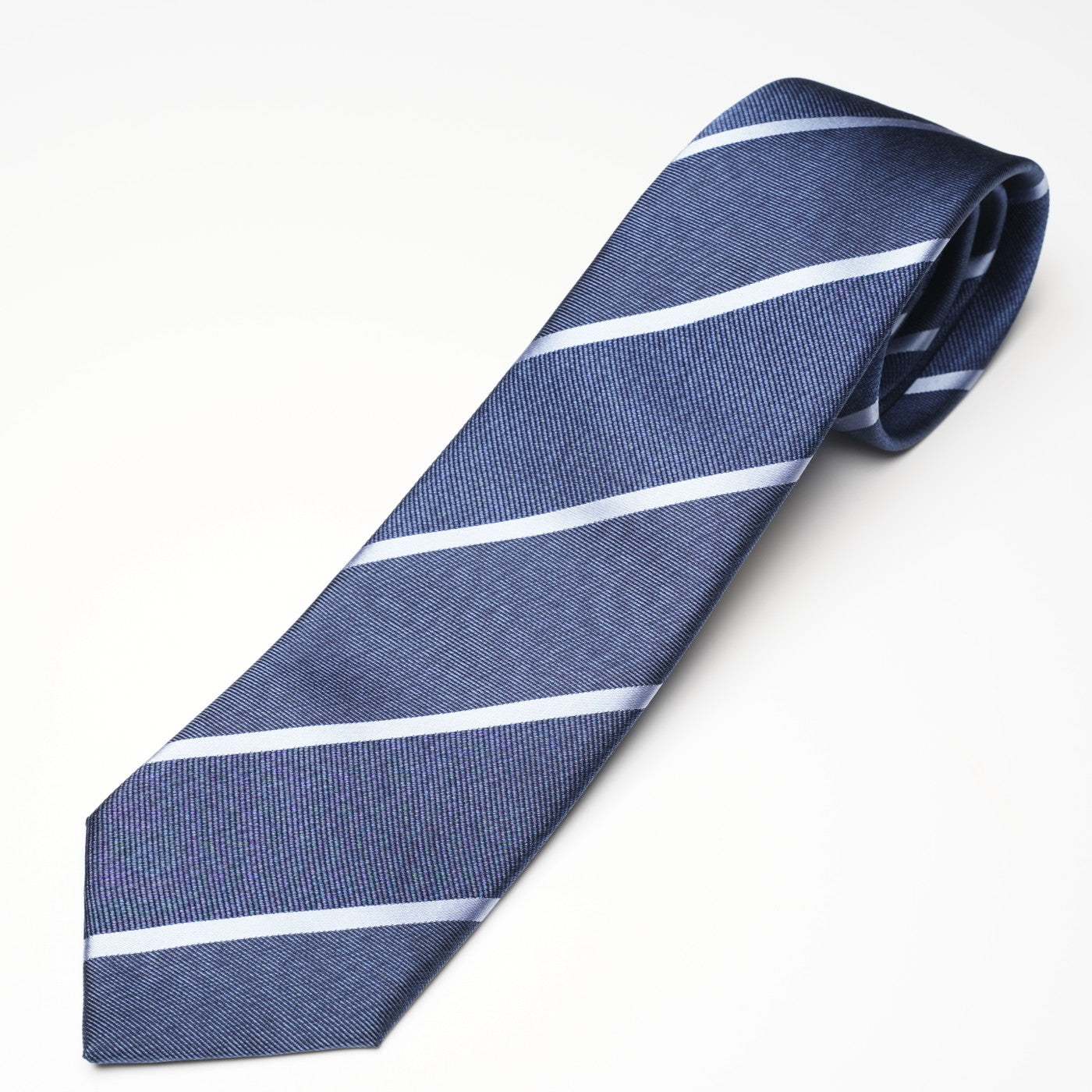 メランジストライプタイ丹後産レギュラー加工 Melange stripe tie(BL 