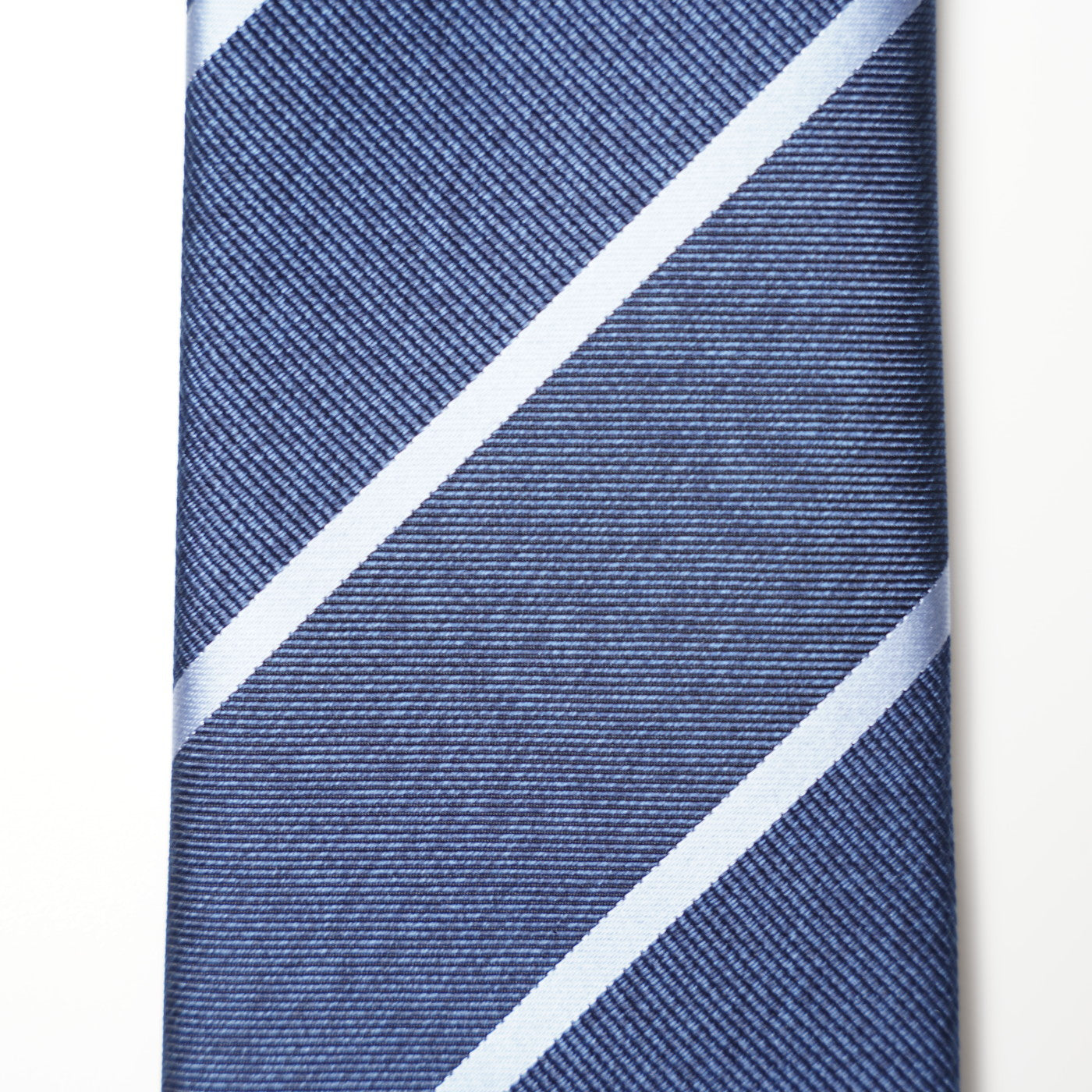 メランジストライプタイ丹後産レギュラー加工 Melange stripe tie(BL