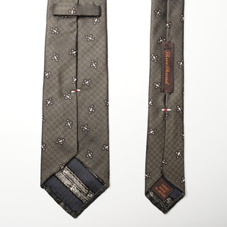 ペイズリージャガードネクタイ 丹後産 ハンドロール加工 Paisley Jacguard tie(KA)