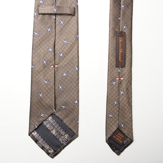 ペイズリージャガードネクタイ 丹後産 ハンドロール加工 Paisley Jacguard tie(BE)