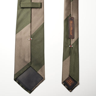 レップストライプシルクタイ2丹後産 ハンドロール加工 Repp Stripe Silk tie2(KA)