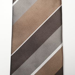 レップストライプシルクタイ3丹後産 ハンドロール加工 Repp Stripe Silk tie3(BE)