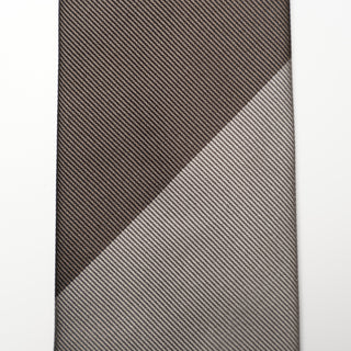レップストライプシルクタイ2丹後産 ハンドロール加工 Repp Stripe Silk tie2(GR)