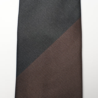 レップストライプシルクタイ2丹後産 ハンドロール加工 Repp Stripe Silk tie2(BK)