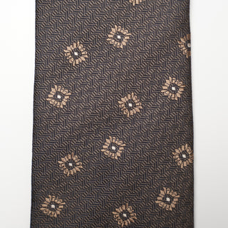 ジオメトリックジャガードネクタイ 丹後産 ハンドロール加工 Geometric Jacguard tie(BR)