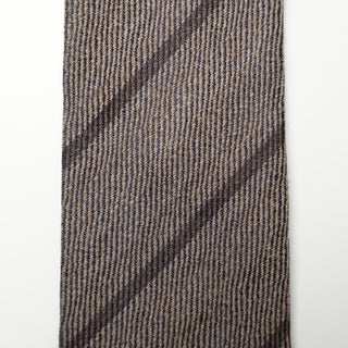 シルクウール ストライプネクタイ 丹後産 ハンドロール加工 SW stripe tie2（BE1)