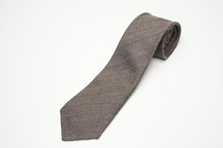 シルクウール ヘリンボーン ソリッドネクタイ 丹後産 ハンドロール加工 SW herringbone solid tie（BR2)