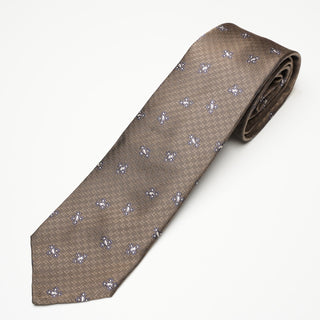 ペイズリージャガードネクタイ 丹後産 ハンドロール加工 Paisley Jacguard tie(BE)