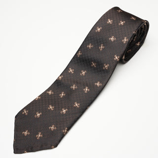 ペイズリージャガードネクタイ 丹後産 ハンドロール加工 Paisley Jacguard tie(BR)