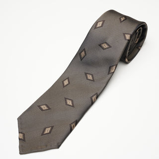 ダイヤモンドジャガードネクタイ 丹後産 ハンドロール加工 Diamond Jacguard tie(BE)