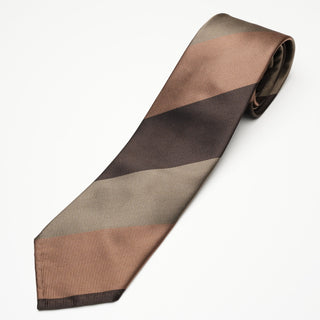 レップストライプシルクタイ1 丹後産 ハンドロール加工 Repp Stripe Silk tie1(OR)