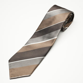 レップストライプシルクタイ3丹後産 ハンドロール加工 Repp Stripe Silk tie3(BE)