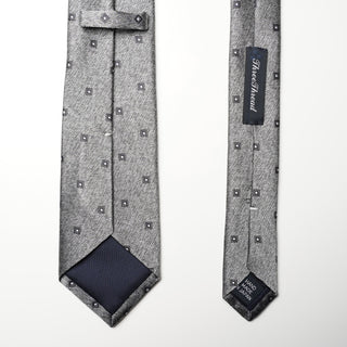 グレーメランジスクエアタイ丹後産レギュラー加工 Gray Melange square tie(LG)