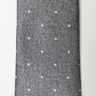 グレーメランジドットタイ丹後産レギュラー加工 Gray Melange dot tie(LG)