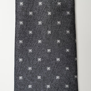 グレーメランジジャガードタイ丹後産レギュラー加工 Gray Melange jacguard tie(CG)
