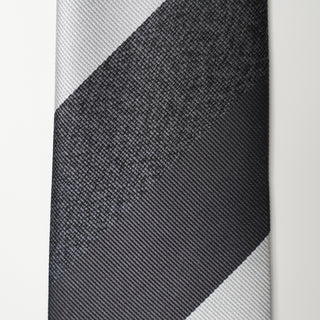 グレーメランジストライプタイ2丹後産レギュラー加工 Gray Melange stripe tie2(CG)