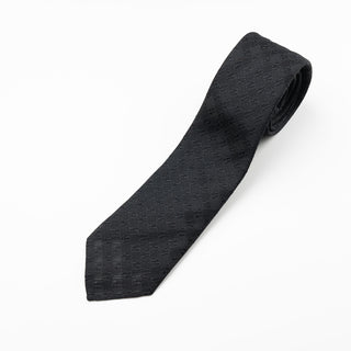 フレスコ スクエア ソリッドネクタイ 丹後産 セブンフォールド加工 Fresco square solid tie[BK]
