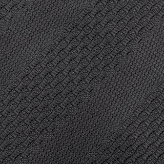 フレスコ ストライプ ソリッドネクタイ 丹後産 セブンフォールド加工 Fresco stripe solid tie[BK]