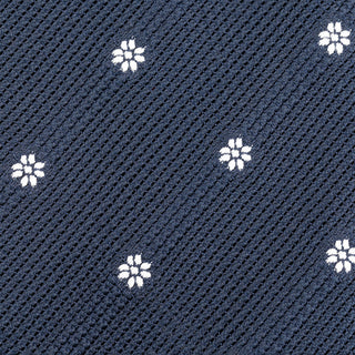 フレスコ フラワーモチーフネクタイ 丹後産 ハンドロール加工 Fresco flower motif tie[NV1]